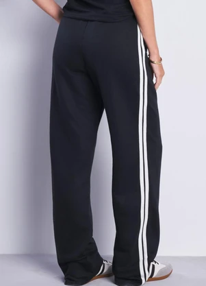 Meu Jeans - Calça Reta Sport Moletom sem Pelúcia Preto - MEU JEANS