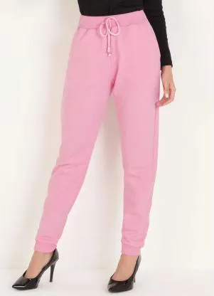 Moda Pop - Calça Rosa Claro com Amarração no Cós - MODA POP