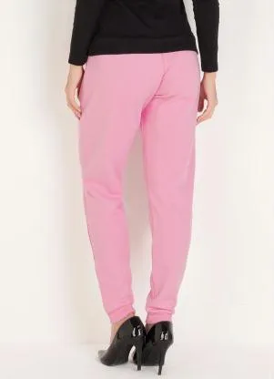 Moda Pop - Calça Rosa Claro com Amarração no Cós - MODA POP