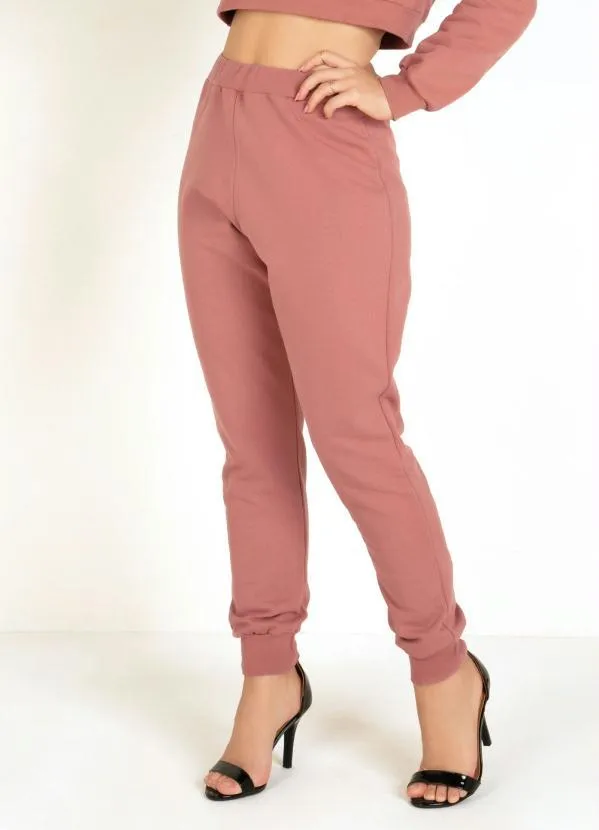 Moda Pop - Calça Rosê Jogger