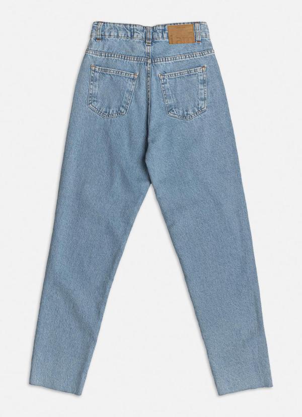 Authoria - Calça Straight Jeans com Pedrarias Azul 2