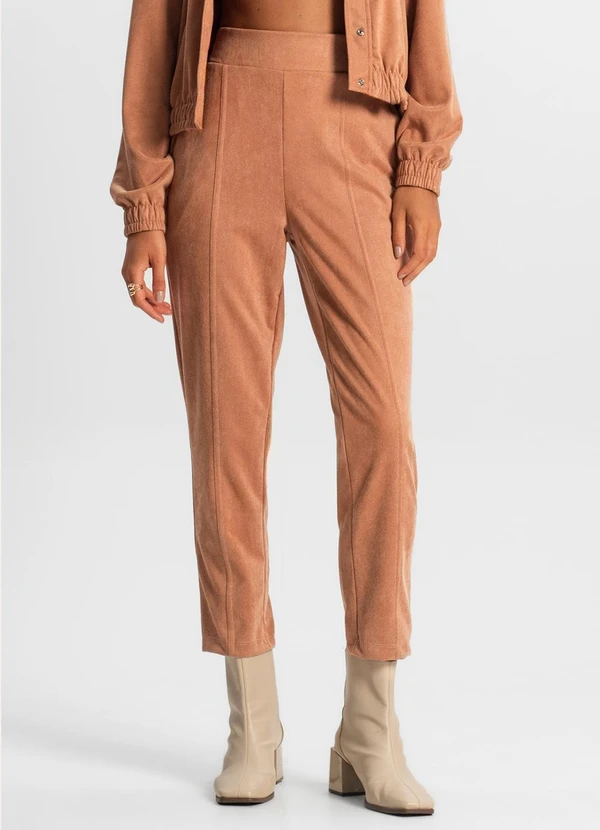 Rovitex - Calça Suede Feminina Marrom
