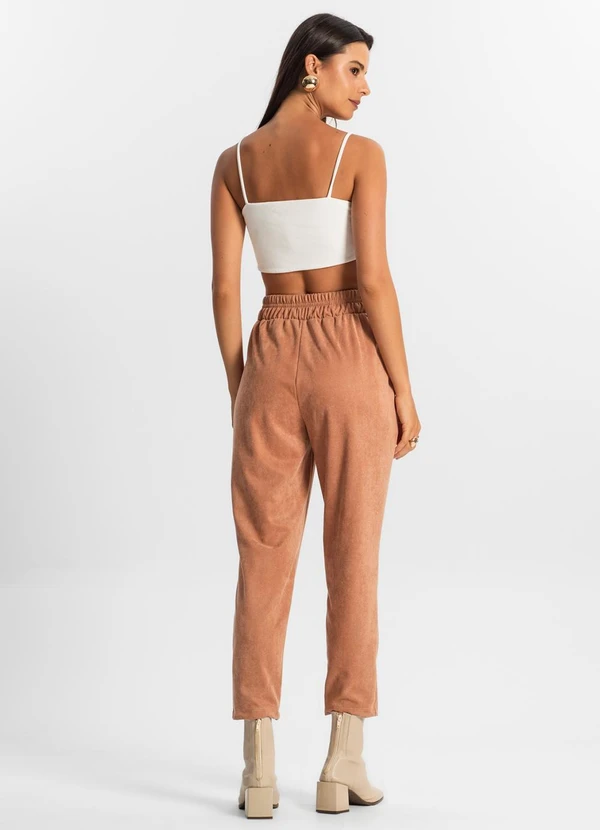 Rovitex - Calça Suede Feminina Marrom 4
