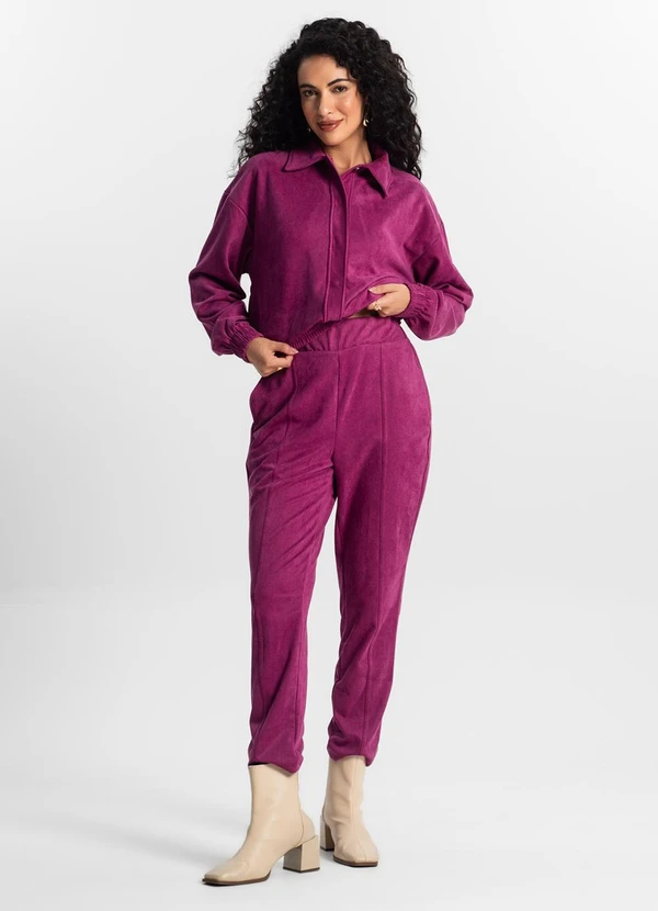 Rovitex - Calça Suede Feminina Roxo 3