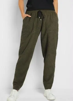 bonprix - Calça Teddy Verde - BONPRIX