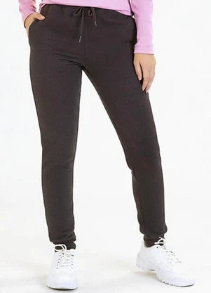 Soft Bonni - Calça Teen em Moletom Marrom - SOFT BONNI