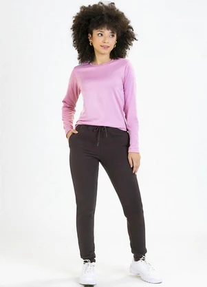 Soft Bonni - Calça Teen em Moletom Marrom - SOFT BONNI