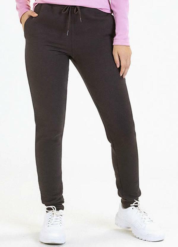 Soft Bonni - Calça Teen em Moletom Marrom