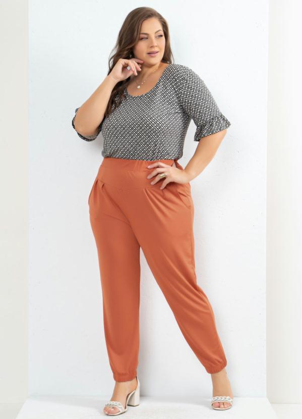 Quintess - Calça Telha com Pregas e Bolsos 10