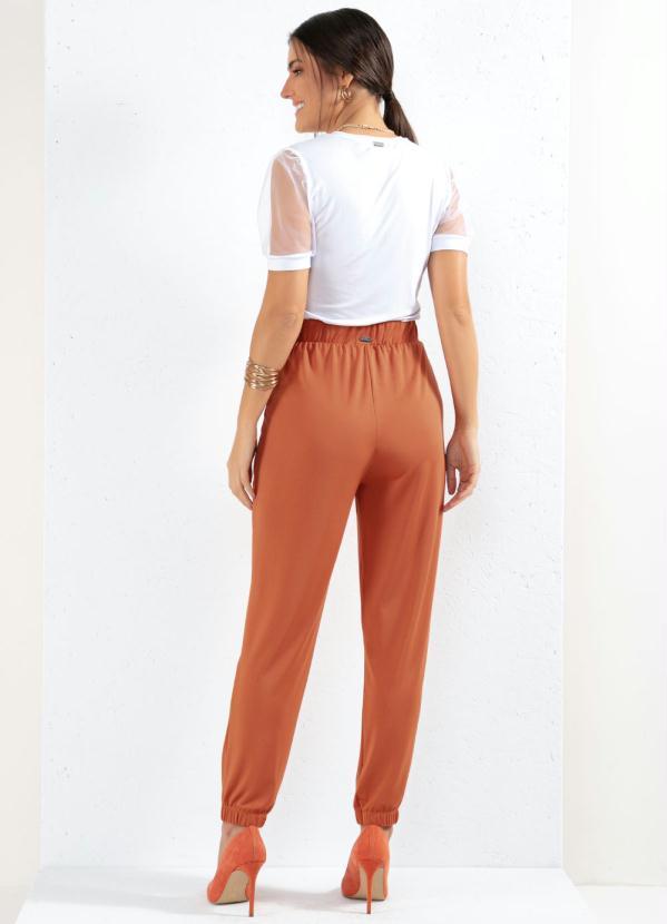 Quintess - Calça Telha com Pregas e Bolsos 4