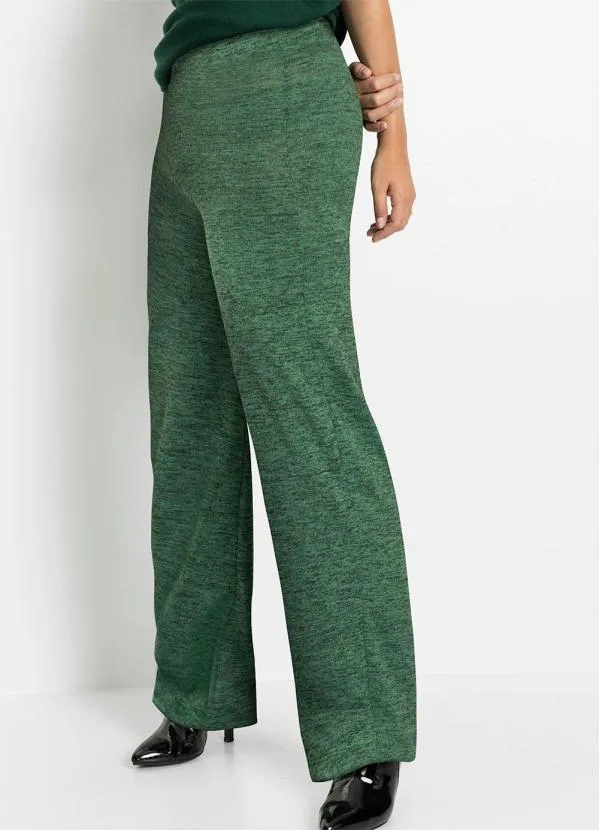 bonprix - Calça Verde em Malha de Lanzinha