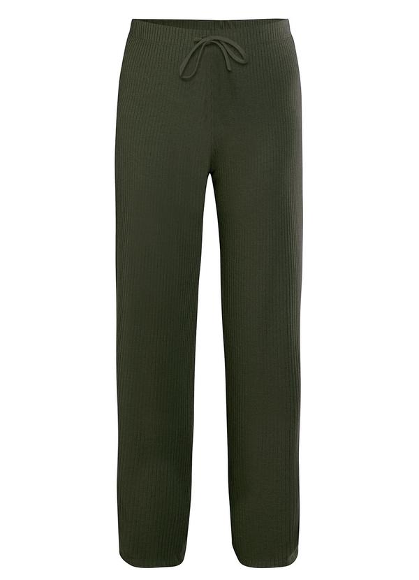 bonprix - Calça Verde Militar em Canelado 5