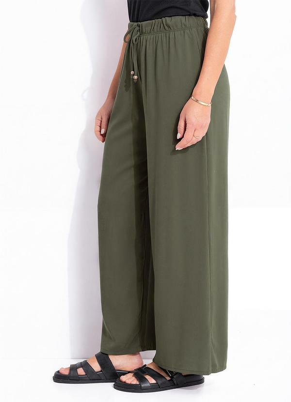 Cal�a (Verde Militar) em Malha Crepe