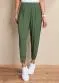 Quintess - Calça Marrom em Malha de Viscose - variação: Verde