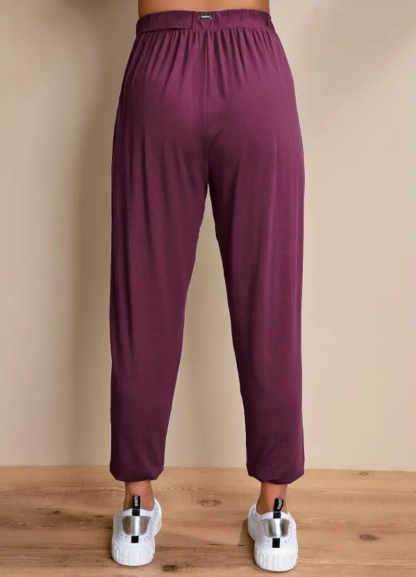 Quintess - Calça Vinho Soltinha com Pregas 6