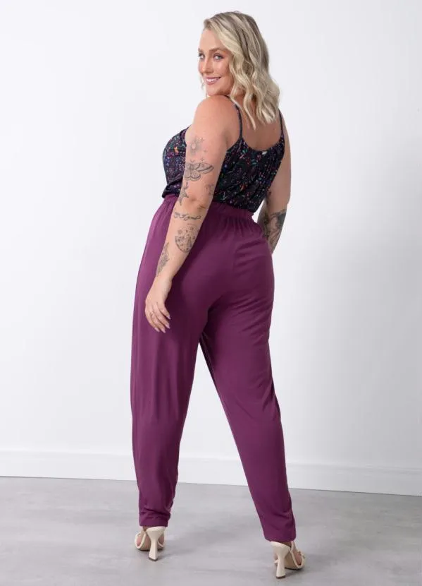 Quintess - Calça Vinho Soltinha com Pregas 9