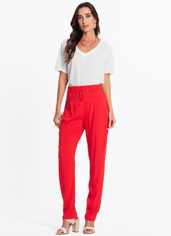 Endless - Calça Viscose Feminina Vermelho 3
