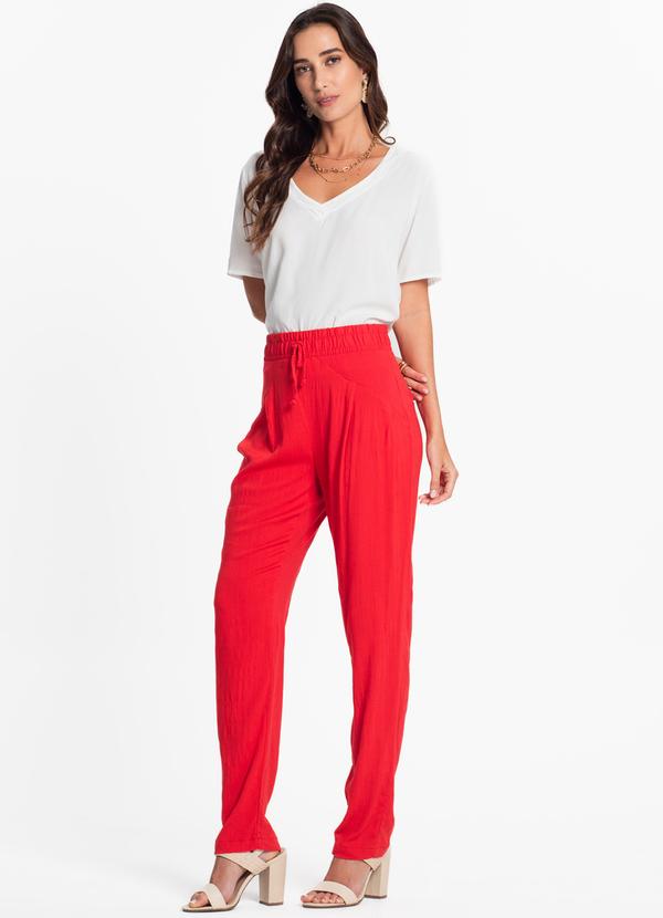 Endless - Calça Viscose Feminina Vermelho 5