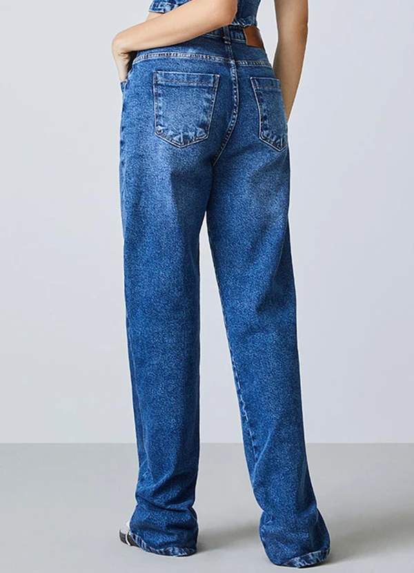 Authoria - Calça Wide Jeans Azul Azul 2