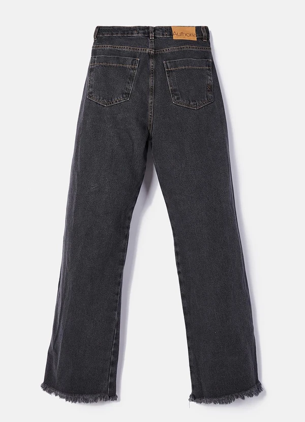 Authoria - Calça Wide Jeans Black Preto 2