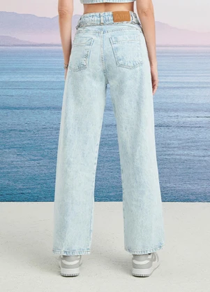 Authoria - Calça Wide Leg Clara Azul - AUTHORIA