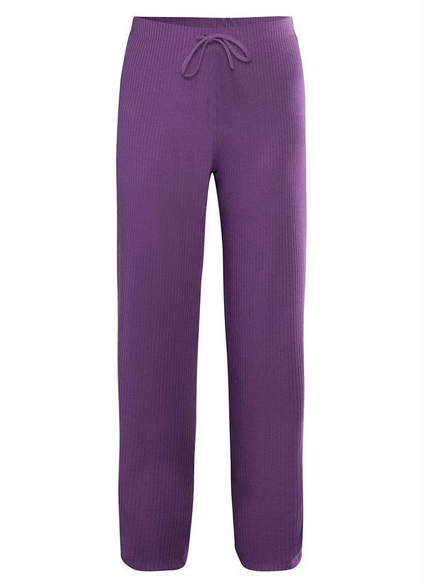 bonprix - Calça Wide Leg Comfort Lilás 2