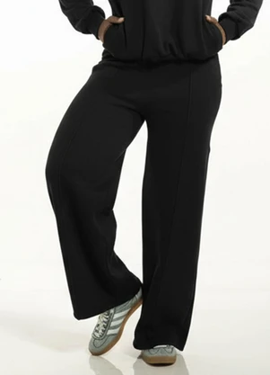 Cobertura - Calça Wide Leg Feminina Preto - COBERTURA
