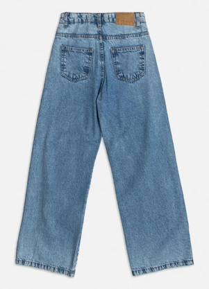 Authoria - Calça Wide Leg Jeans Azul Azul - AUTHORIA