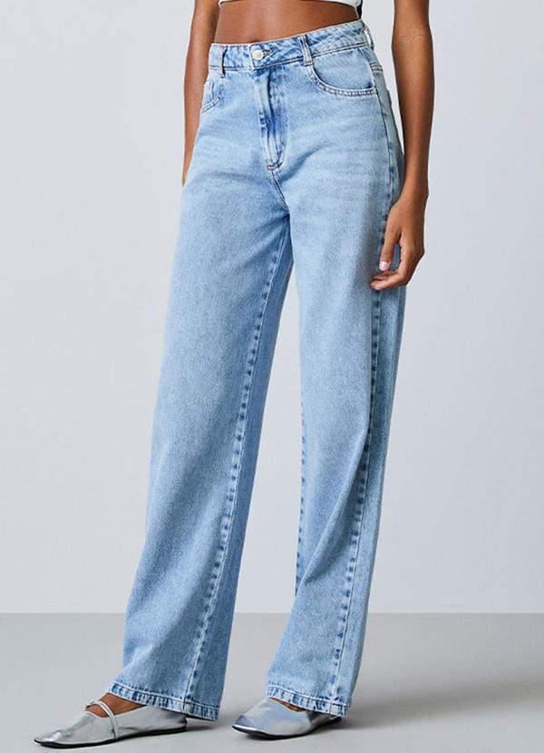 Authoria - Calça Wide Leg Jeans Azul