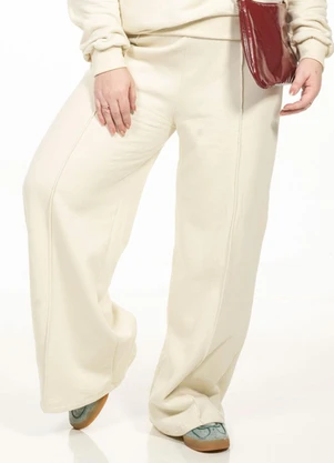 Cobertura - Calça Wide Leg Plus Size Branco - COBERTURA
