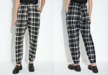 Cala Xadrez Preto com Bolsos