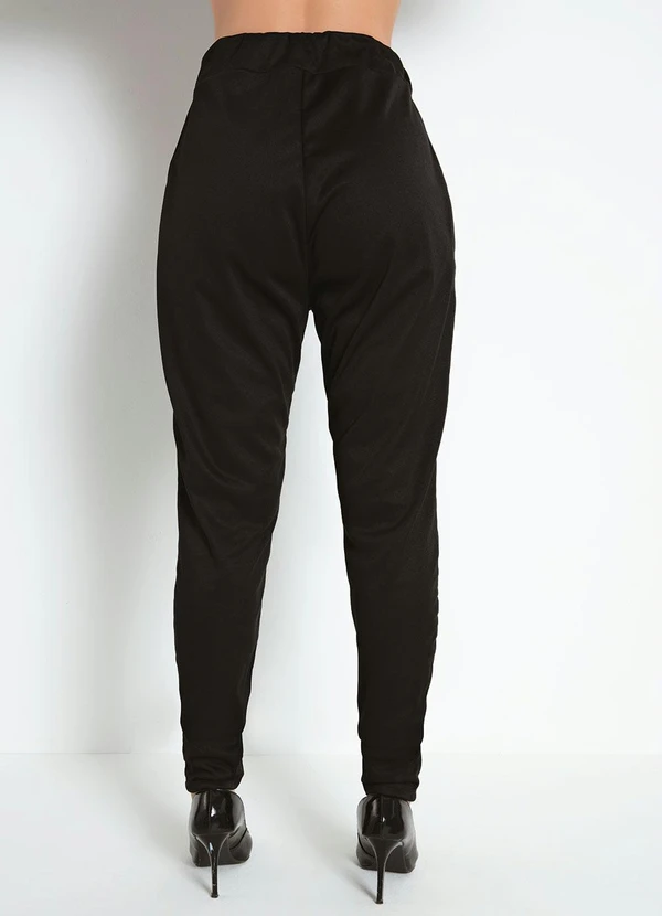 Moda Pop - Legging com Recorte Preta 7