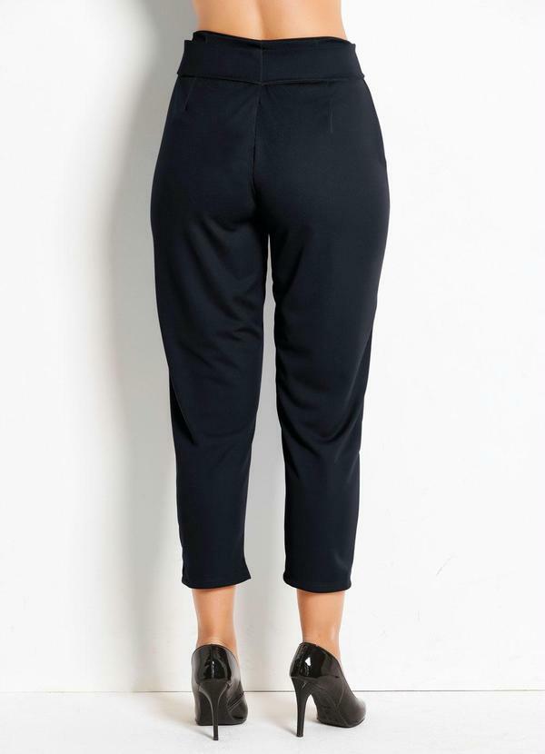 Moda Pop - Calça Capri Preta com Amarração 5
