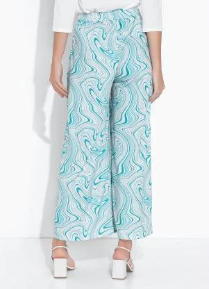 bonprix - Calça com Elástico New Waves Verde - BONPRIX