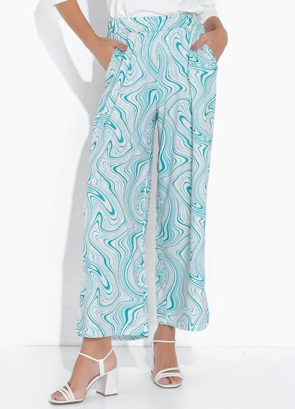 bonprix - Calça com Elástico New Waves Verde