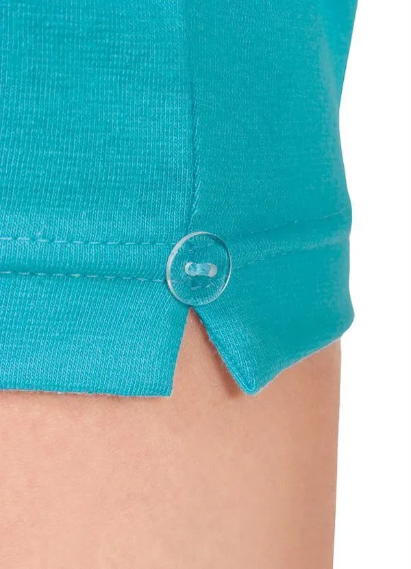 Moda Pop - Calça Corsário em Cotton Azul 4