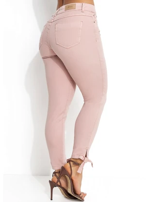 Sawary Jeans - Calça Cropped com Amarração Sawary Rosa - SAWARY JEANS