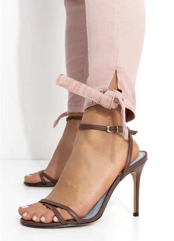 Sawary Jeans - Calça Cropped com Amarração Sawary Rosa 6