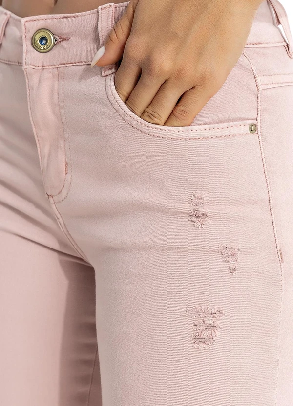 Sawary Jeans - Calça Cropped com Amarração Sawary Rosa 7