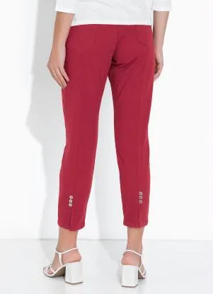 bonprix - Calça Jeans Cropped Vermelha - BONPRIX