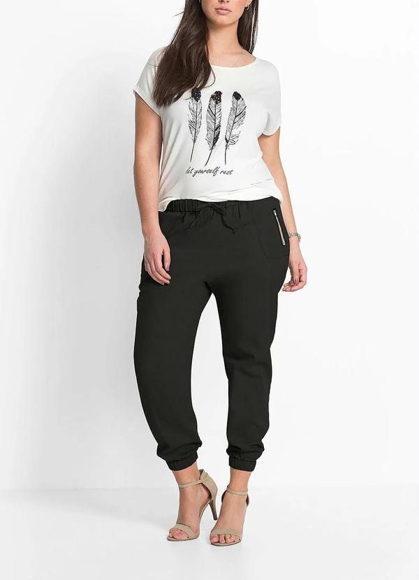 bonprix - Calça Jogger com Elástico Cintura Preta 3
