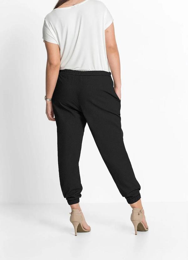 bonprix - Calça Jogger com Elástico Cintura Preta 4