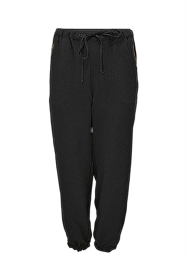 bonprix - Calça Jogger com Elástico Cintura Preta 5