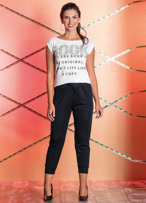 Moda Pop - Calça Jogger Preta com Cintura Média 3