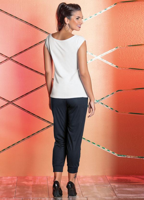 Moda Pop - Calça Jogger Preta com Cintura Média 5