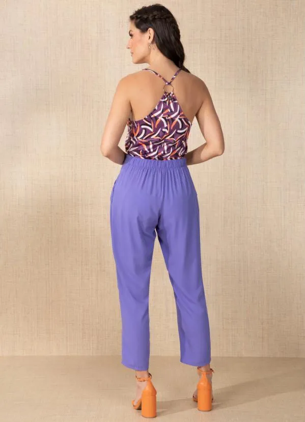 Quintess - Calça Lilás com Prega nos Bolsos 4