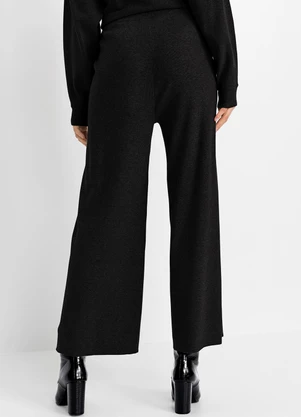 bonprix - Calça Preta em Malha Tricô - BONPRIX