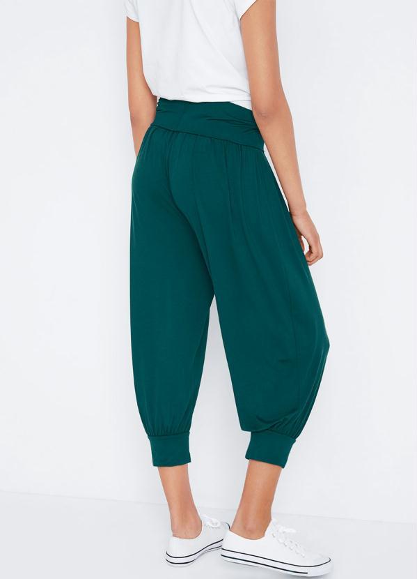 bonprix - Calça Saruel Cintura Alta Verde 2