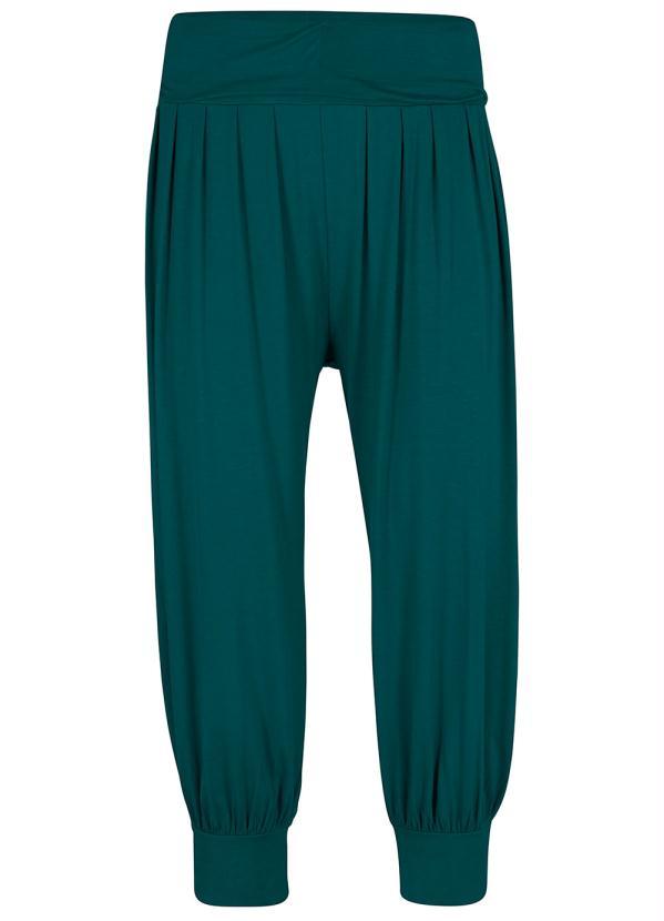 bonprix - Calça Saruel Cintura Alta Verde 3