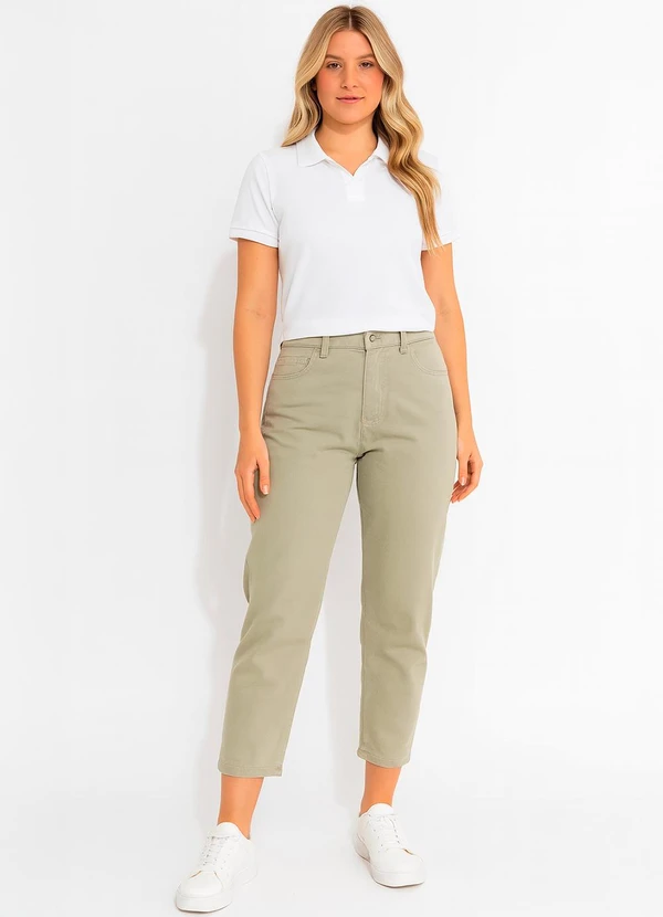 Quintess - Calça Verde Claro em Jeans 2